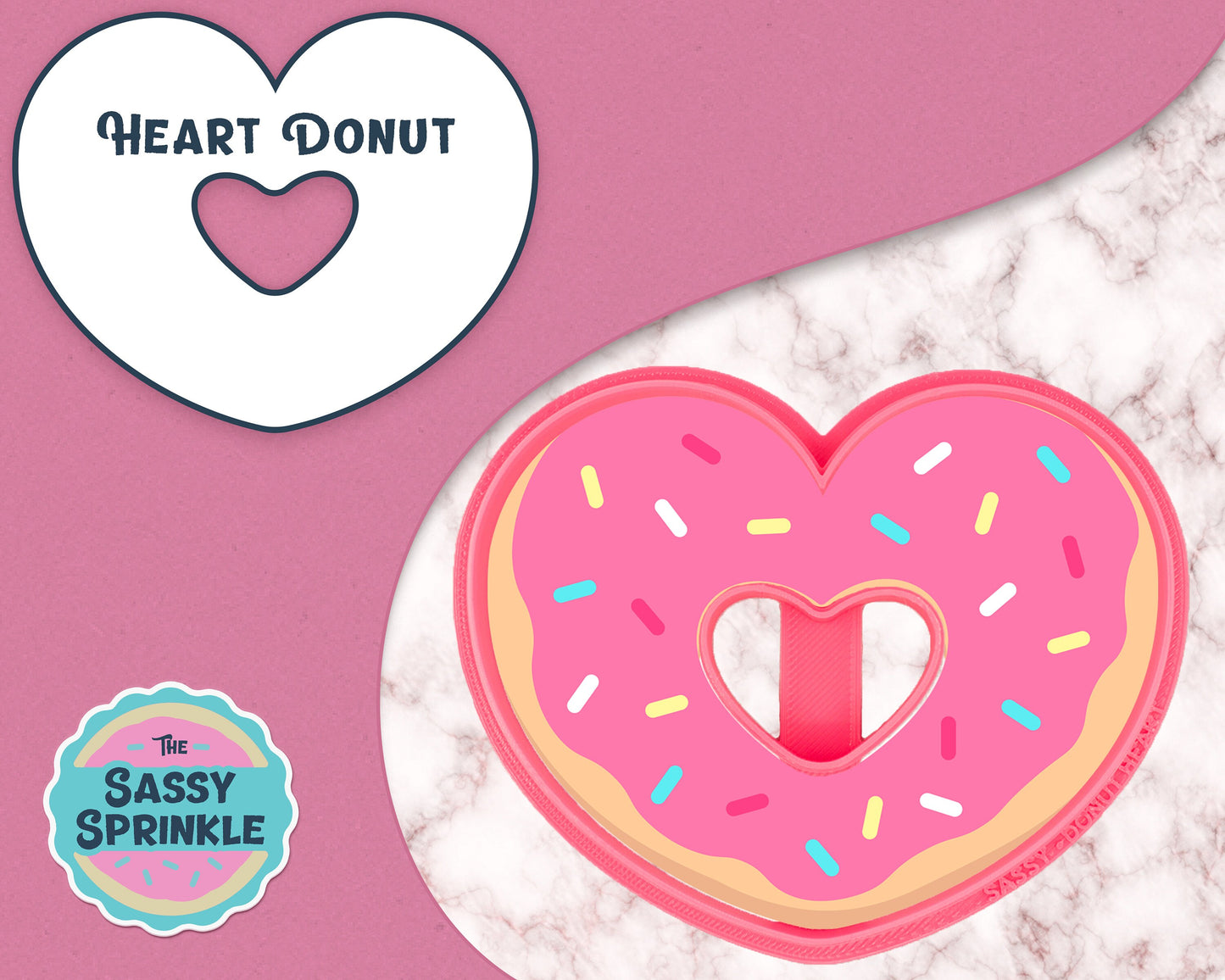 Heart Shaped Donut Cookie Cutter, Valentine's Day Cookie Cutter, Heart Donut Cookie, Wedding Favor Cookie Cutter