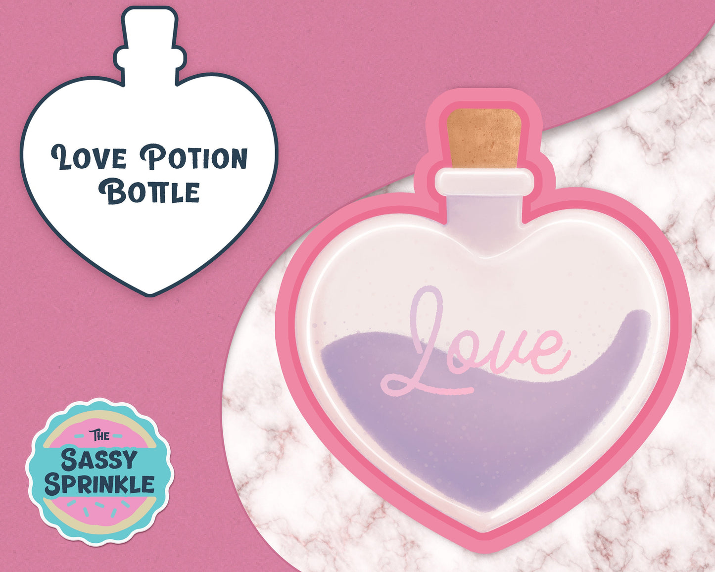 Love Potion Bottle ~ Valentine's Day Cookie Cutter