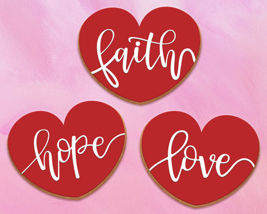 Love Cookie Cutter And Stencil Set | Hope, Faith, Love Wedding Cookie Set
