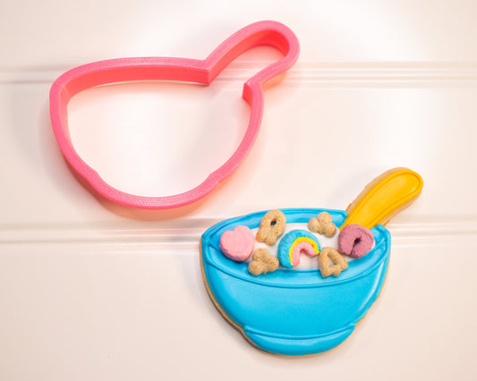 Cereal Bowl Cookie Cutter, Lucky Charms Cookie Cutter, Breakfast Cookie Cutter