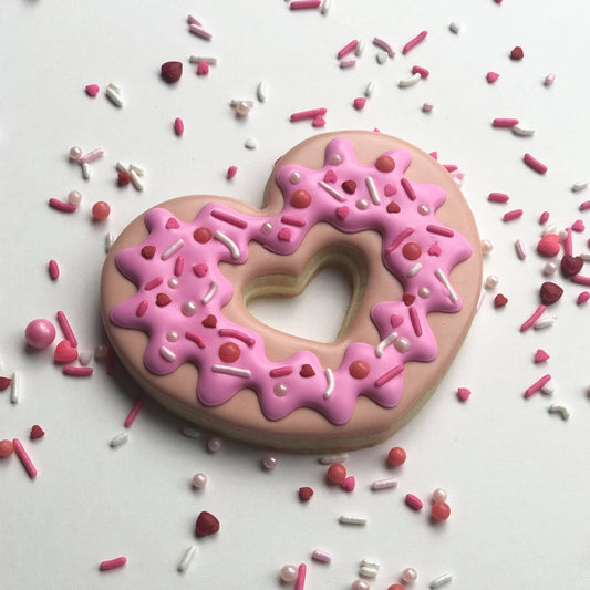 Heart Shaped Donut Cookie Cutter, Valentine's Day Cookie Cutter, Heart Donut Cookie, Wedding Favor Cookie Cutter