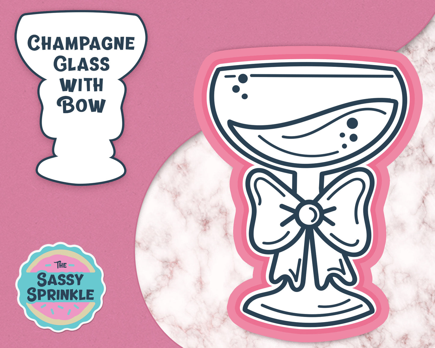 Champagne Glass Cookie Cutter, Wedding Cookie Cutter, Bridal Shower Cookie Cutter, Wedding Party favor