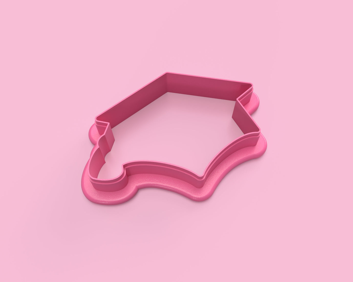 Grad Cap Cookie Cutter STL File, Digital Download