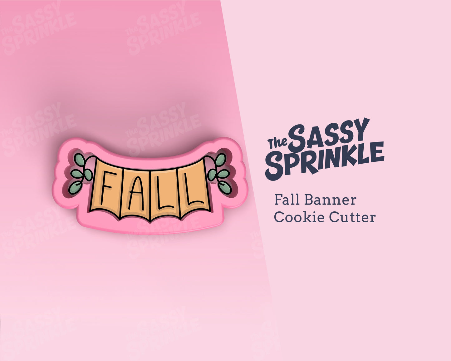 Fall Banner Cookie Cutter, Bunting Banner, Thanksgiving Cookie, Autumn Garland