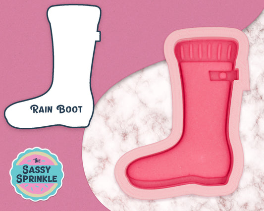 April Showers Rain Boot Cookie Cutter & Stamp