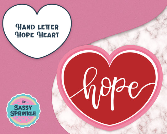 Hope Cookie Cutter And Stencil Set | Hope, Faith, Love Wedding Cookie Set