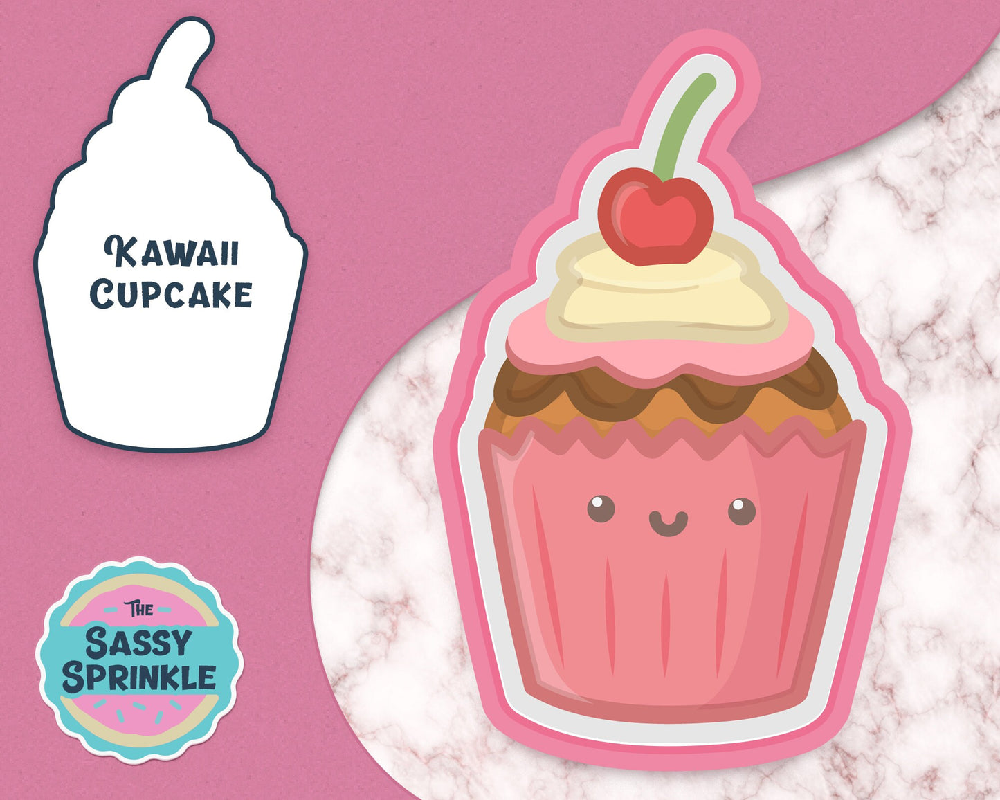Kawaii Cupcake Cookie Cutter
