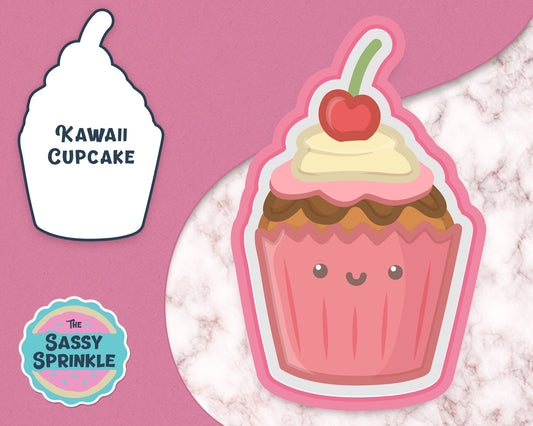 Kawaii Cupcake Cookie Cutter