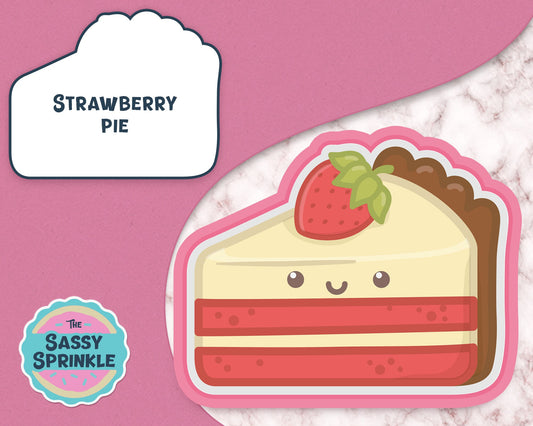 Kawaii Strawberry Pie Cookie Cutter