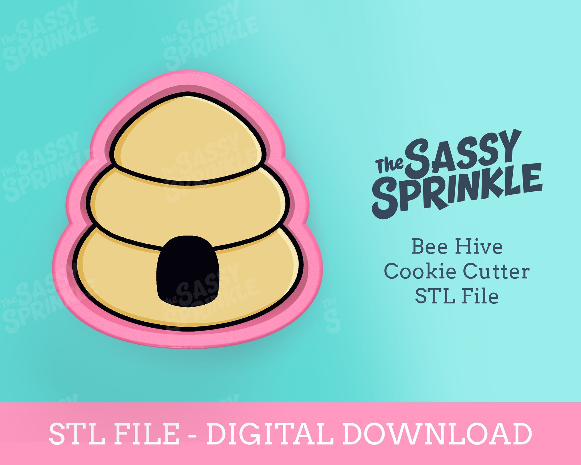 Bee Hive Cookie Cutter STL File, Digital Download