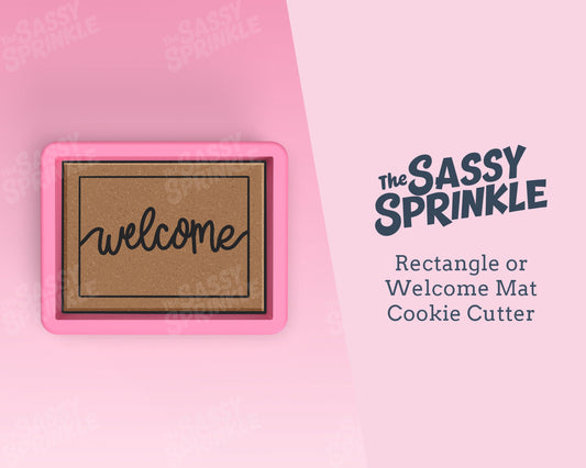 Welcome Mat Cookie Cutter, Housewarming, New Home Cookies