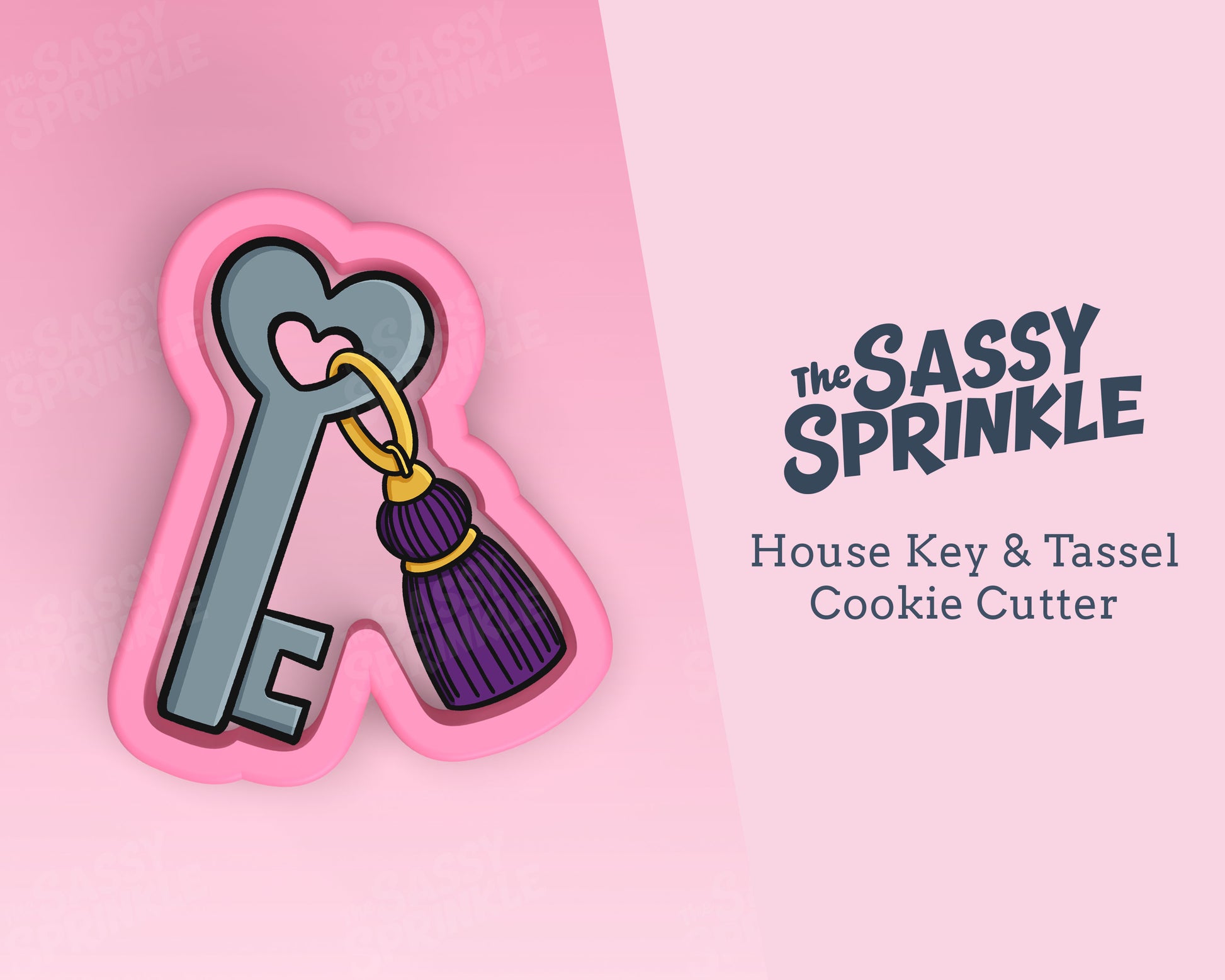 House Key with Tassel Cookie Cutter, Housewarming, New Home Cookies