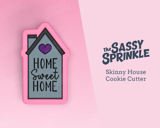 Skinny House Cookie Cutter, Housewarming, New Home Cookies