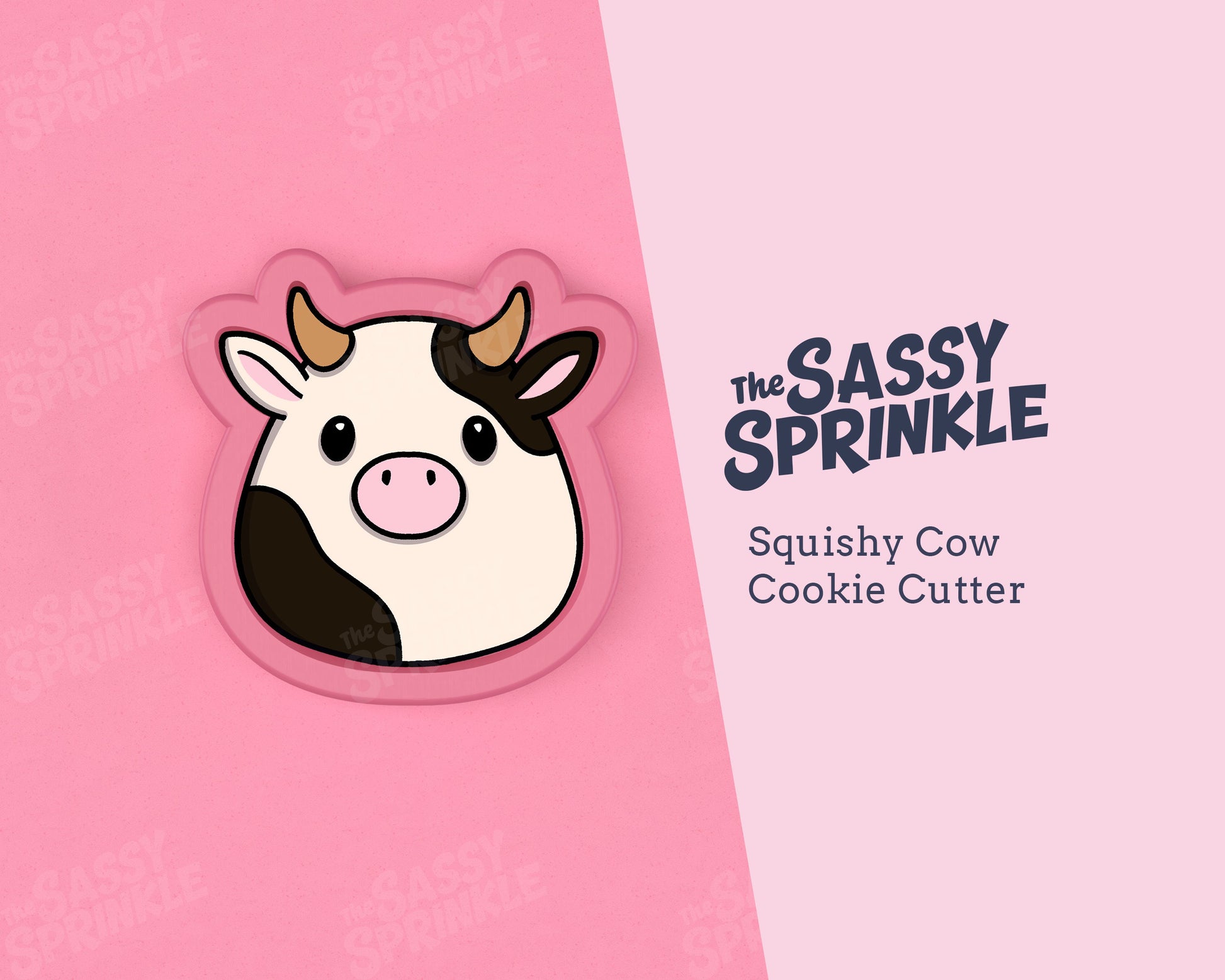 Squish Cow Cookie Cutter, Plushie Pillow Cutter